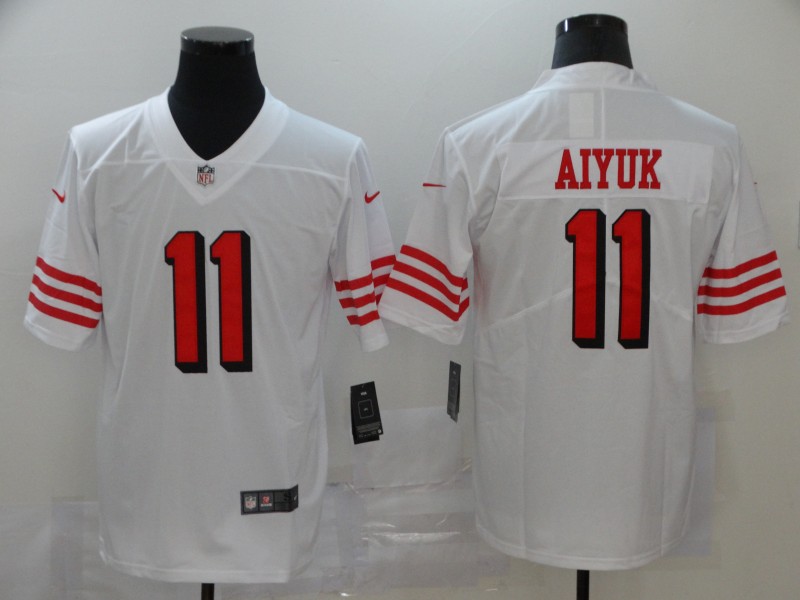 Men's San Francisco 49ers Brandon Aiyuk #11 White Jersey